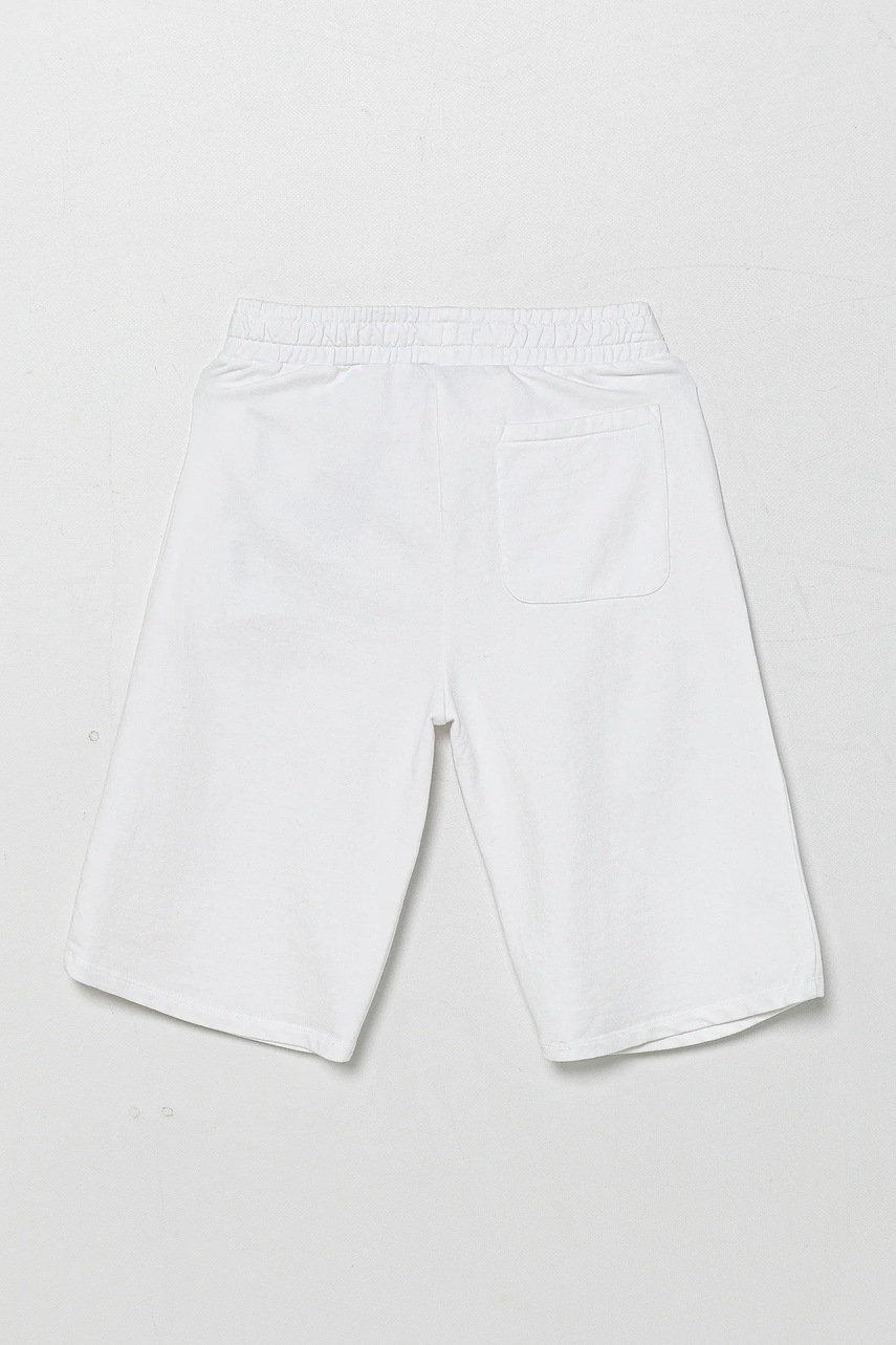 Детские хлопковые шорты Guess цвет белый регулируемая талия L5GD06 KA6R4