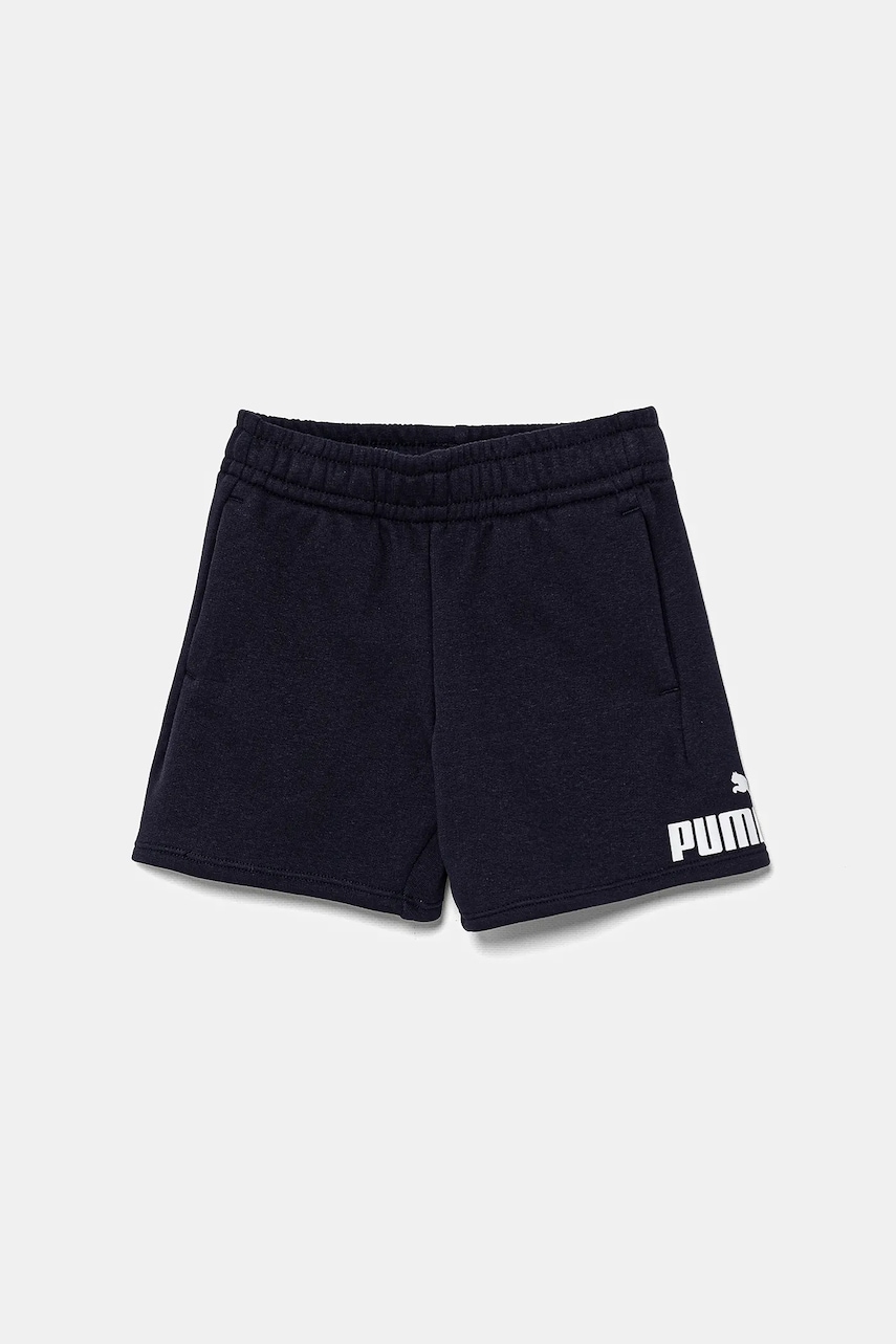 Puma pantaloni scurți copii ESS No. 1 Logo Shorts TR culoarea albastru marin, talie reglabila, 684935 Puma pantaloni scurți copii ESS No. 1 Logo Shorts TR culoarea albastru marin, talie reglabila, 684935