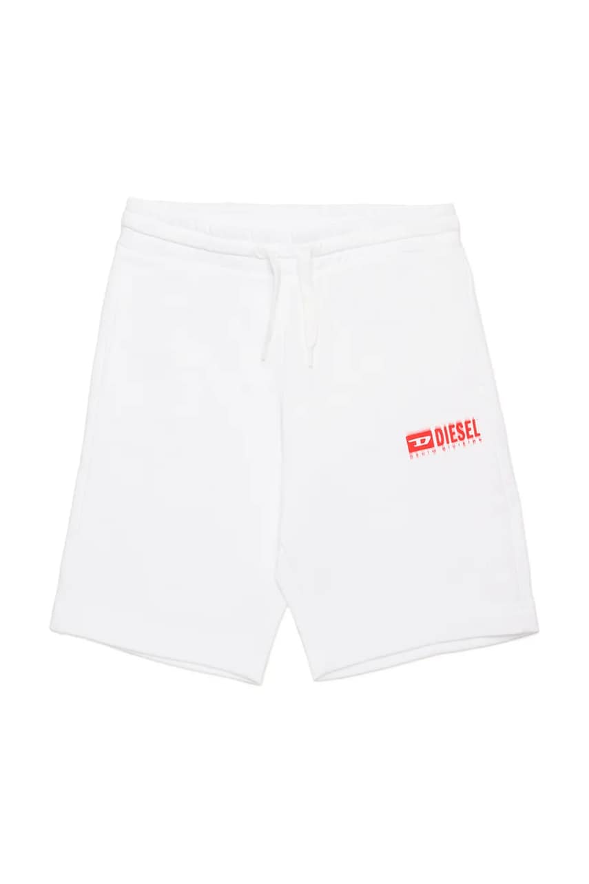 Diesel pantaloni scurți din bumbac pentru copii PBASESHORT SHORTS culoarea alb, J02236