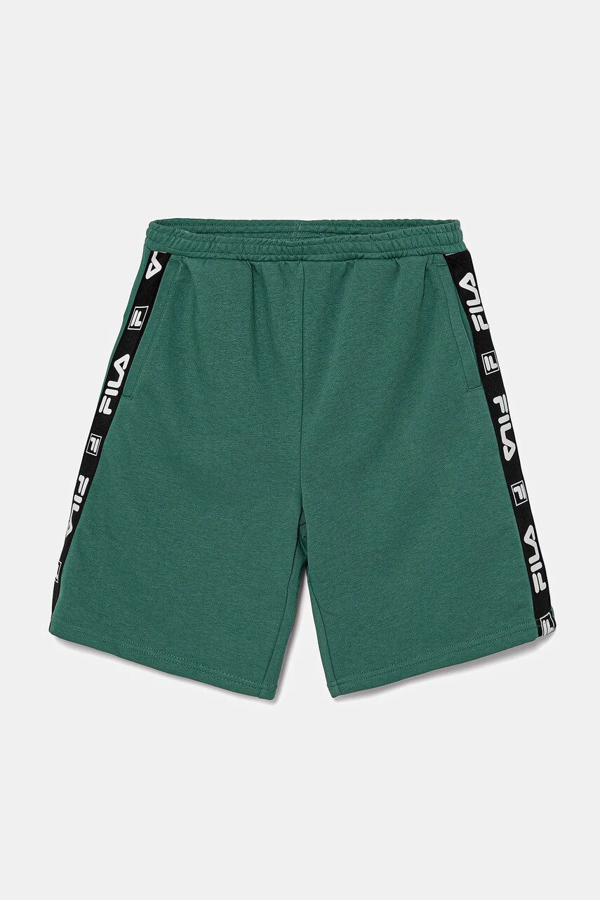 Fila pantaloni scurti copii IDEN culoarea verde, talie reglabila, FAT0673