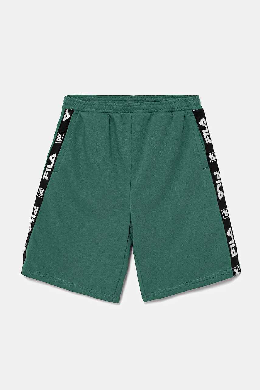 Fila pantaloni scurti copii IDEN culoarea verde, talie reglabila, FAT0673