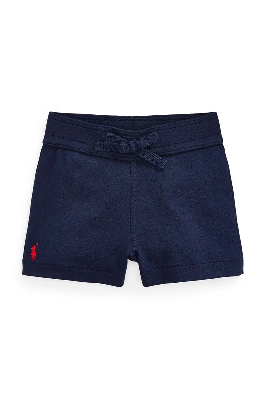 Levně Dětské bavlněné šortky Polo Ralph Lauren tmavomodrá barva, nastavitelný pas, 320743170001