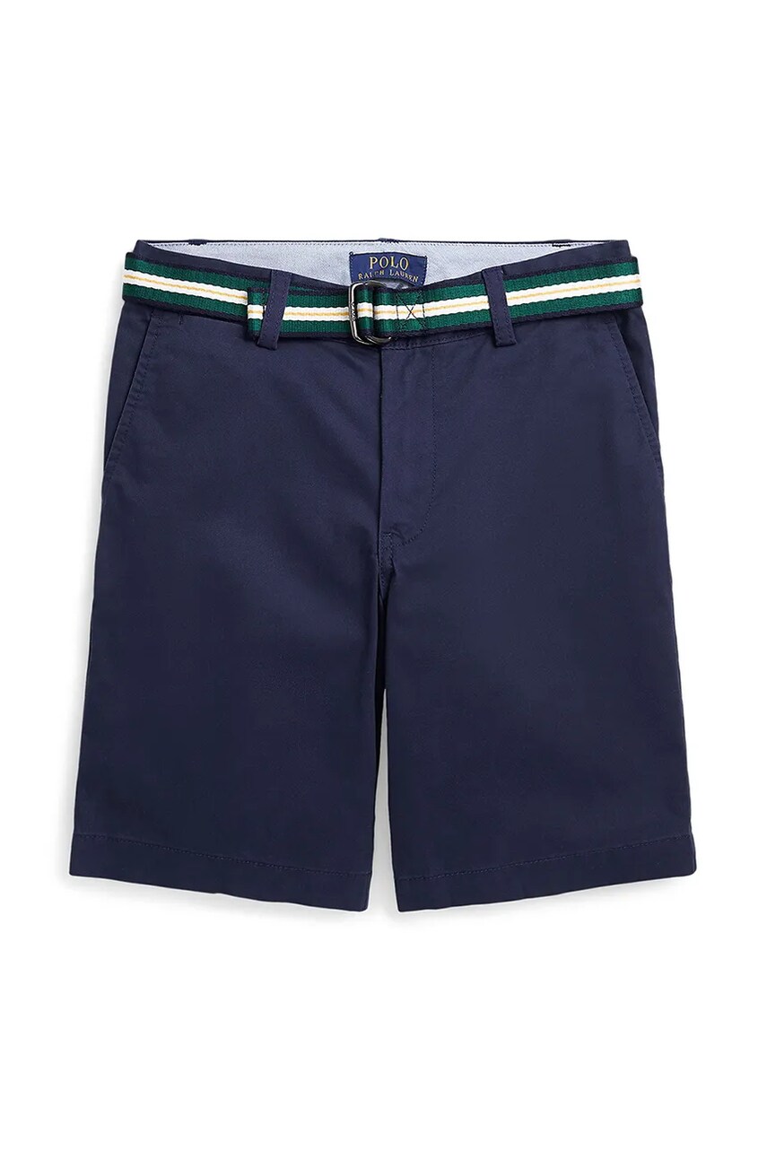 Levně Dětské bavlněné šortky Polo Ralph Lauren tmavomodrá barva, nastavitelný pas, 323863960003