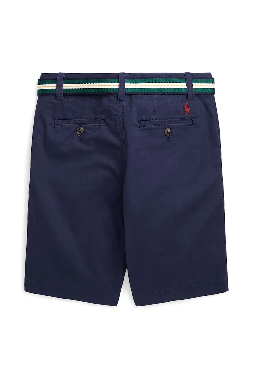 Детские хлопковые шорты Polo Ralph Lauren цвет синий регулируемая талия 323863960003 Детские хлопковые шорты Polo Ralph Lauren цвет синий регулируемая талия 323863960003