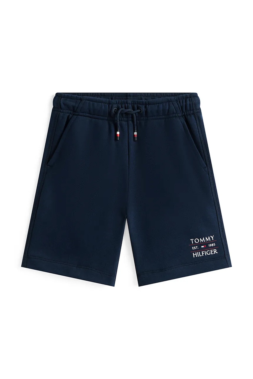 Детские шорты Tommy Hilfiger цвет синий регулируемая талия KB0KB09481 Детские шорты Tommy Hilfiger цвет синий регулируемая талия KB0KB09481