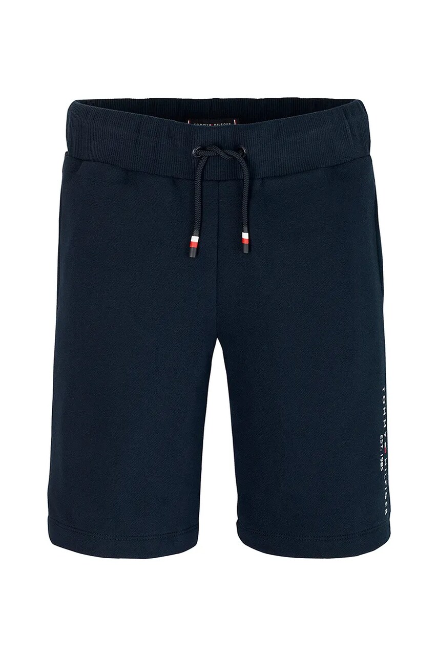 Levně Dětské bavlněné šortky Tommy Hilfiger tmavomodrá barva, KB0KB09667