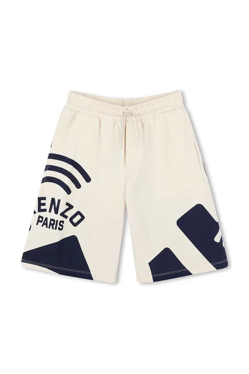 Kenzo Kids pantaloni scurți din bumbac pentru copii culoarea bej, K61116