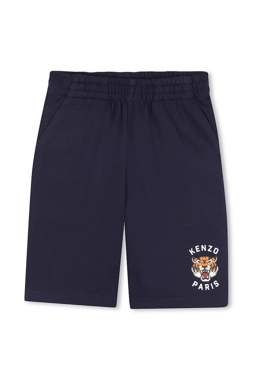 Kenzo Kids pantaloni scurți din bumbac pentru copii culoarea albastru marin, K61122 Kenzo Kids pantaloni scurți din bumbac pentru copii culoarea albastru marin, K61122