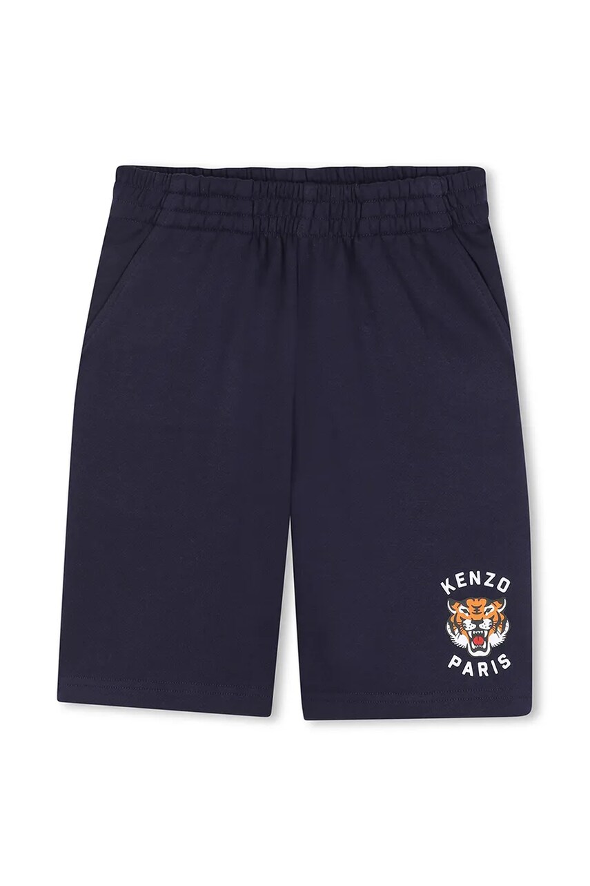 Kenzo Kids pantaloni scurți din bumbac pentru copii culoarea albastru marin, K61122 Kenzo Kids pantaloni scurți din bumbac pentru copii culoarea albastru marin, K61122