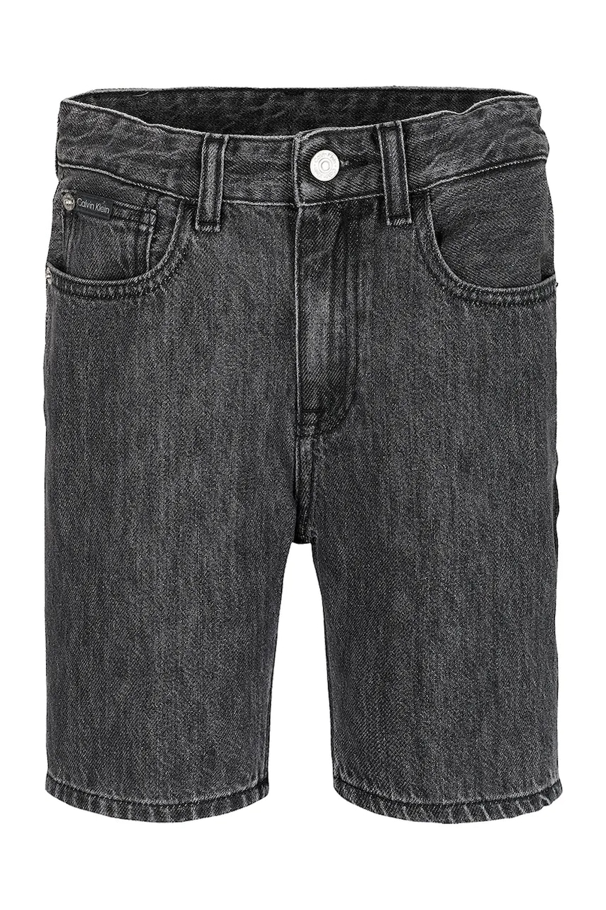 Детские джинсовые шорты Calvin Klein Jeans цвет чёрный IB0IB02428 Детские джинсовые шорты Calvin Klein Jeans цвет чёрный IB0IB02428