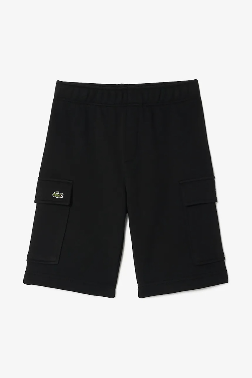 Lacoste pantaloni scurți din bumbac pentru copii culoarea negru, GJ7372