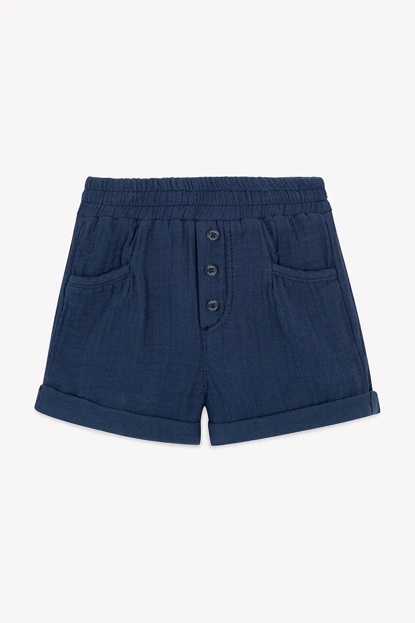 Tartine et Chocolat pantaloni scurți din bumbac pentru copii culoarea albastru marin, CA26091