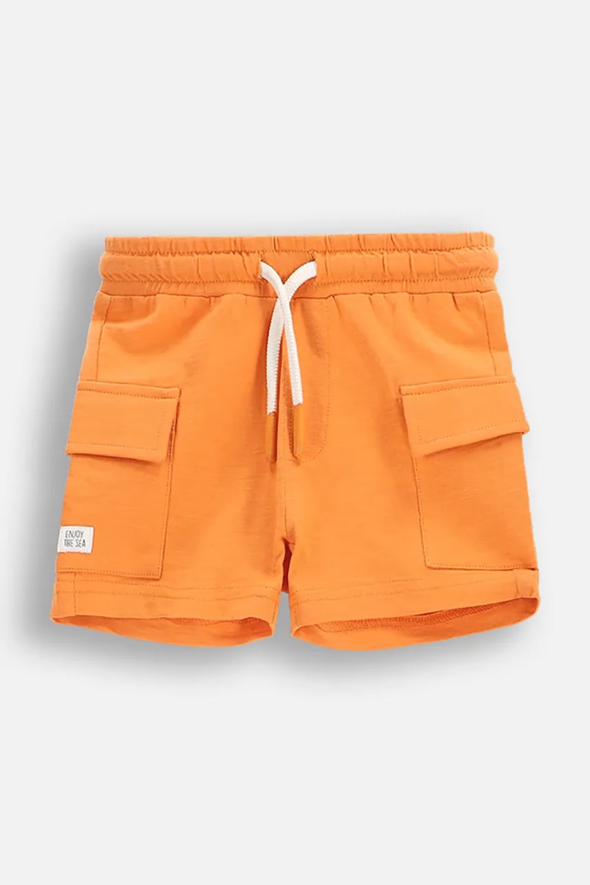 Coccodrillo pantaloni scurți culoarea portocaliu, talie reglabilă, HOLIDAY SPLASH BOY NEWBORN