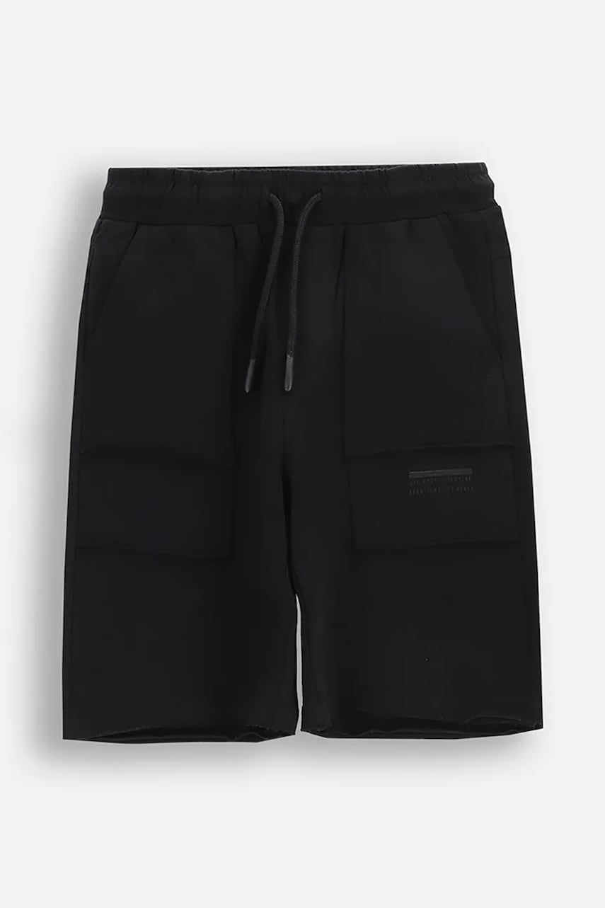 Coccodrillo pantaloni scurți culoarea negru, talie reglabilă, WILD SAFARI BOY JUNIOR