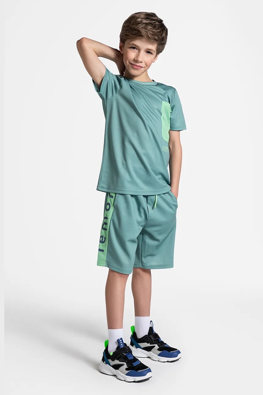 Lemon Explore pantaloni scurți culoarea verde, talie reglabila, ACTIVE BOY Lemon Explore pantaloni scurți culoarea verde, talie reglabila, ACTIVE BOY