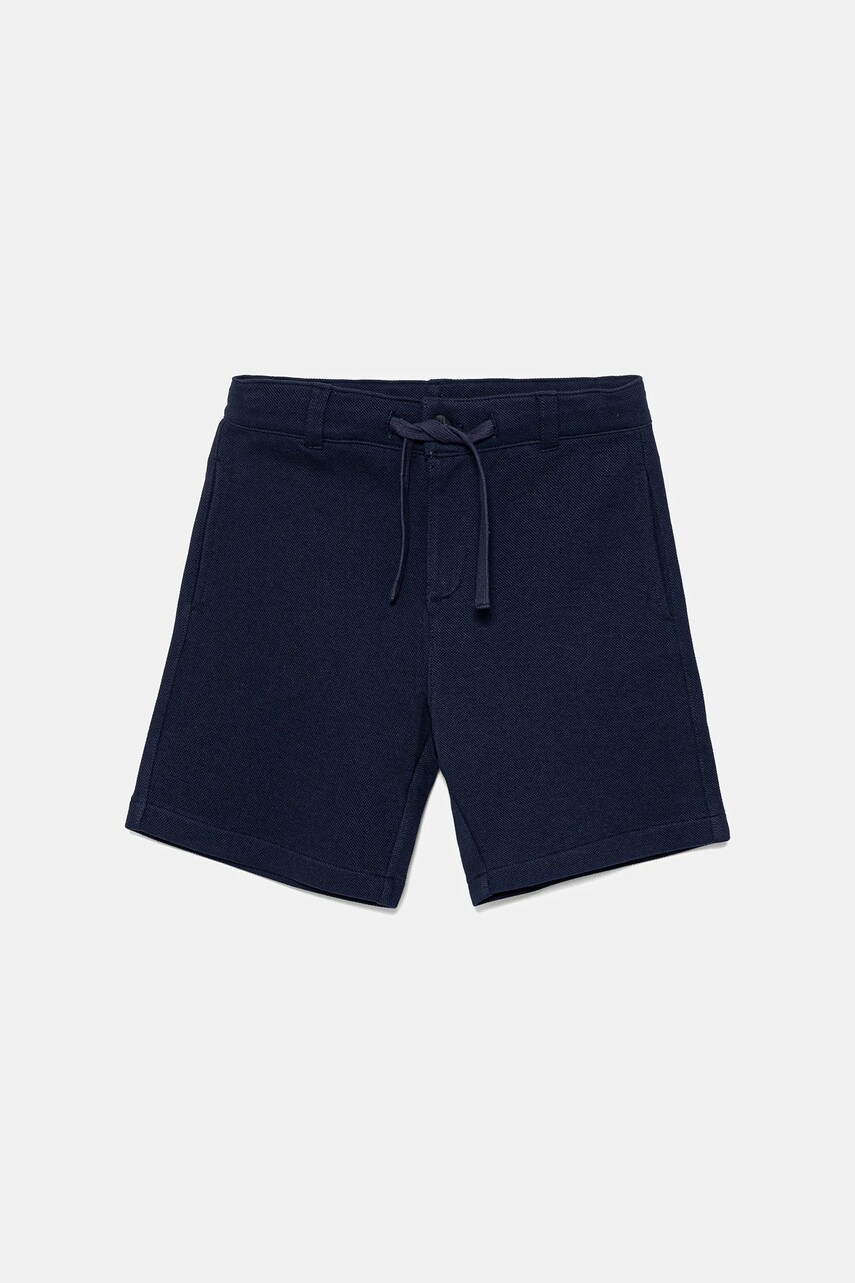 United Colors of Benetton pantaloni scurți din bumbac pentru copii culoarea bleumarin, talie reglabila, 3KWYG901Q