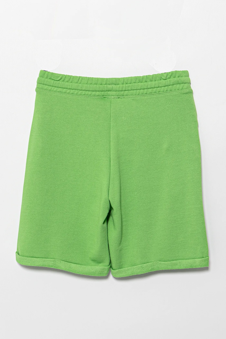 Детские хлопковые шорты United Colors of Benetton цвет зелёный регулируемая талия 3J68C901G