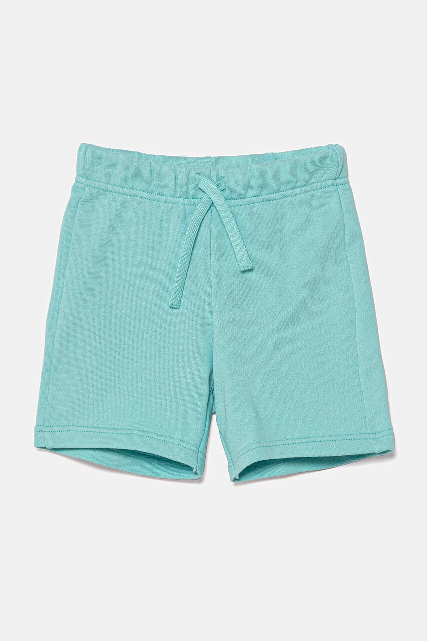 United Colors of Benetton pantaloni scurți din bumbac pentru copii culoarea turcoaz, talie reglabila, 3J70G900P