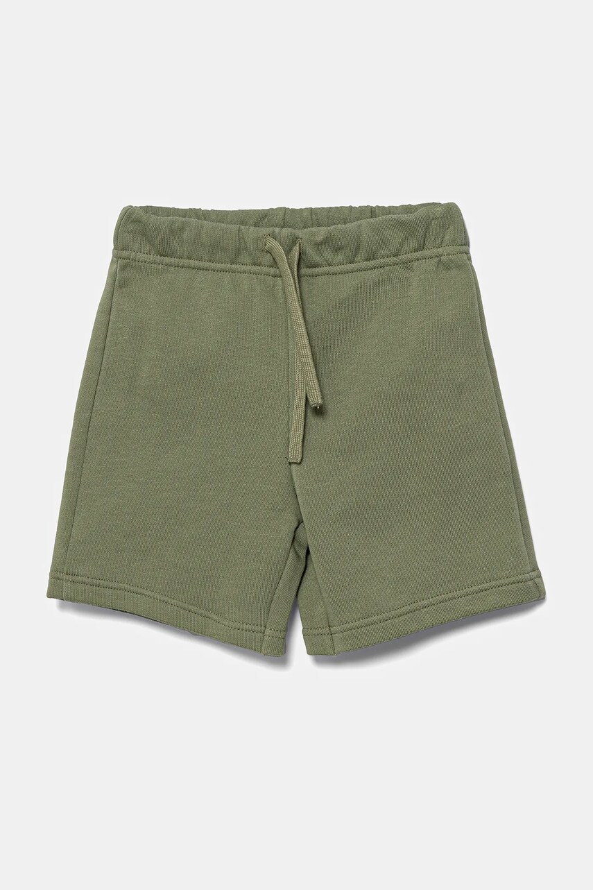 United Colors of Benetton pantaloni scurti din bumbac pentru copii culoarea verde, talie reglabila, 3J70G900P