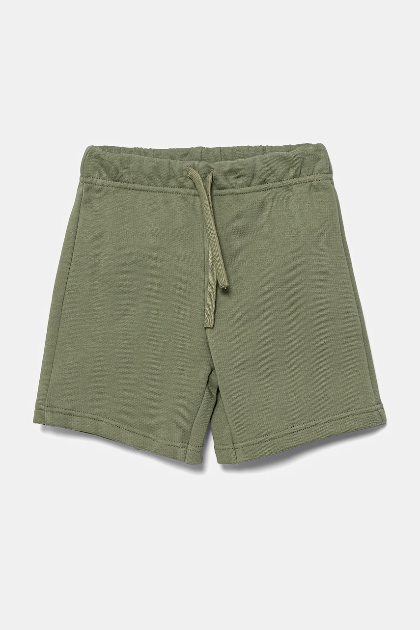 United Colors of Benetton pantaloni scurți din bumbac pentru copii culoarea verde, talie reglabila, 3J70G900P