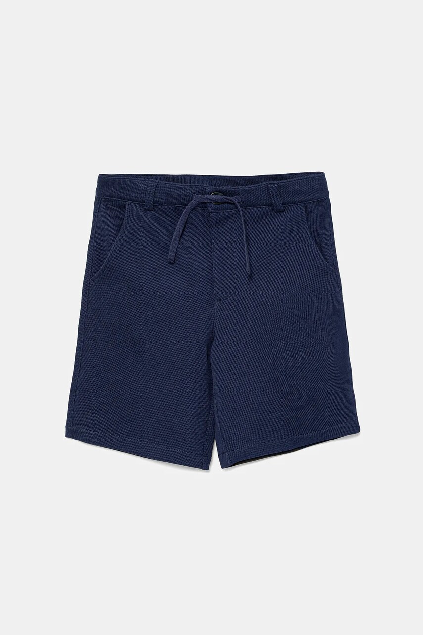 United Colors of Benetton pantaloni scurti din bumbac pentru copii culoarea bleumarin, talie reglabila, 3KWYC903D