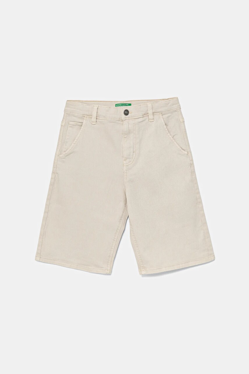 United Colors of Benetton pantaloni scurti copii culoarea bej, talie reglabila, 4QNJC903Q