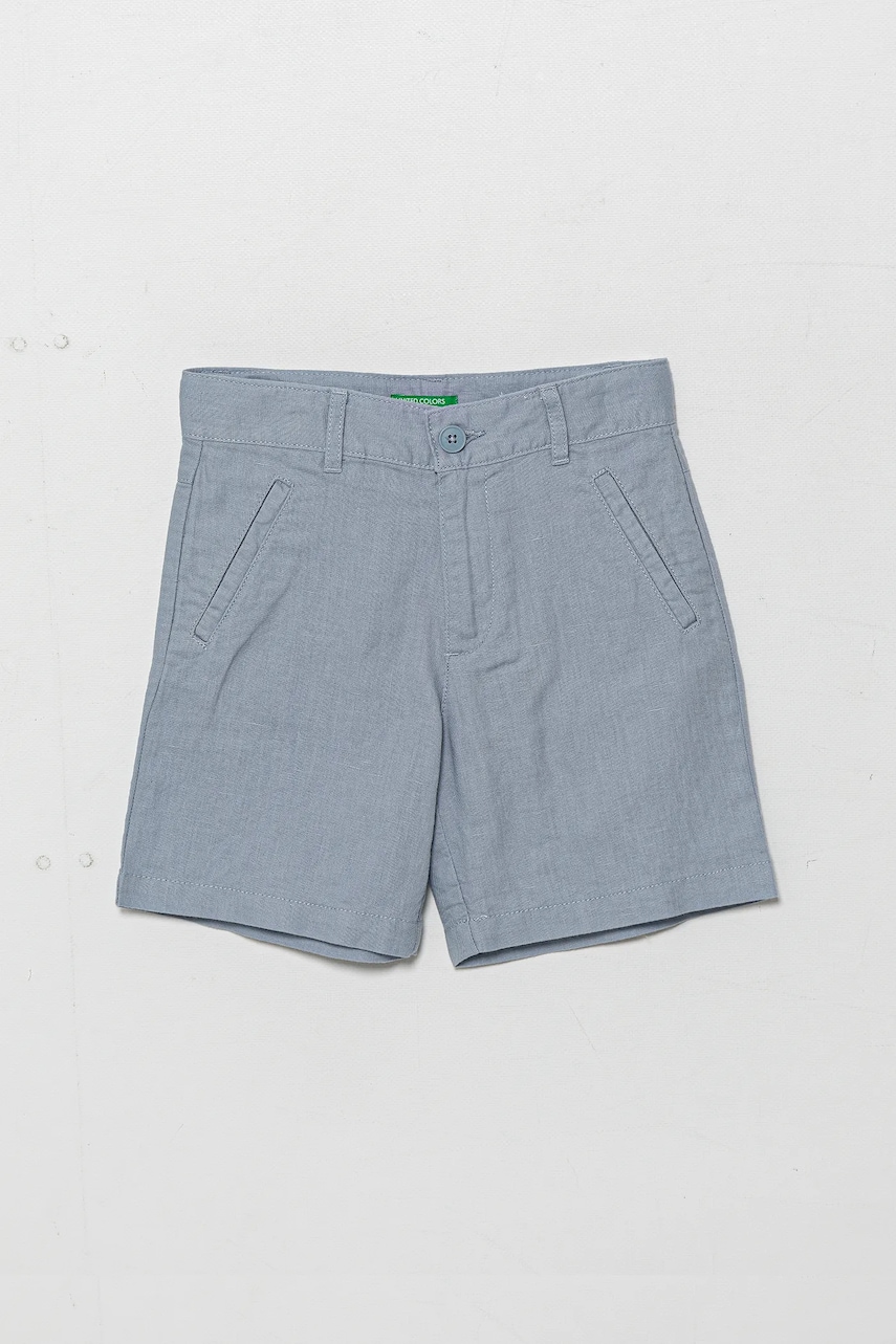United Colors of Benetton pantaloni scurți de in pentru copii talie reglabila, 43WBG901G