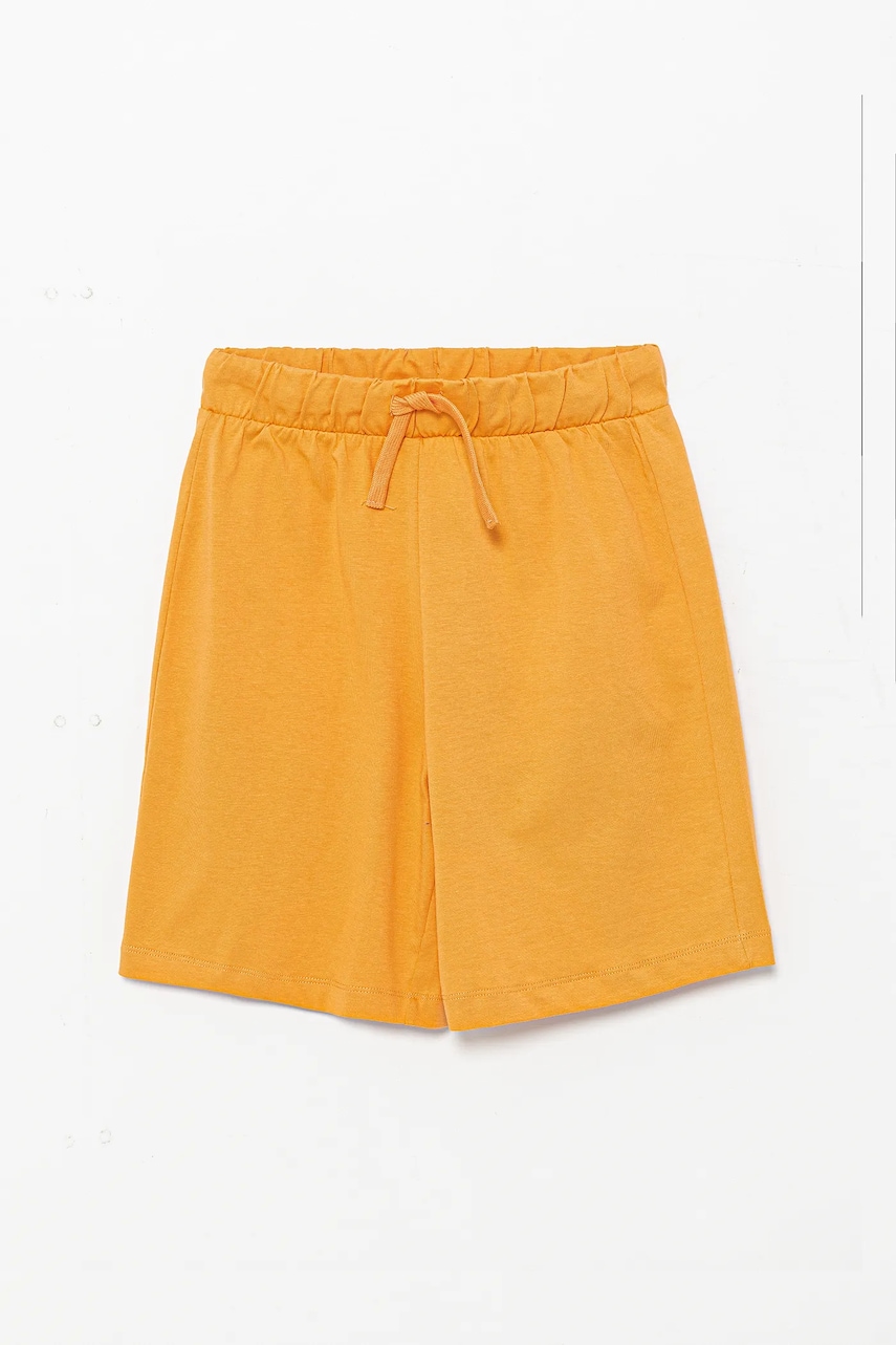 United Colors of Benetton pantaloni scurți din bumbac pentru copii culoarea portocaliu, talie reglabila, 3BL0C903L