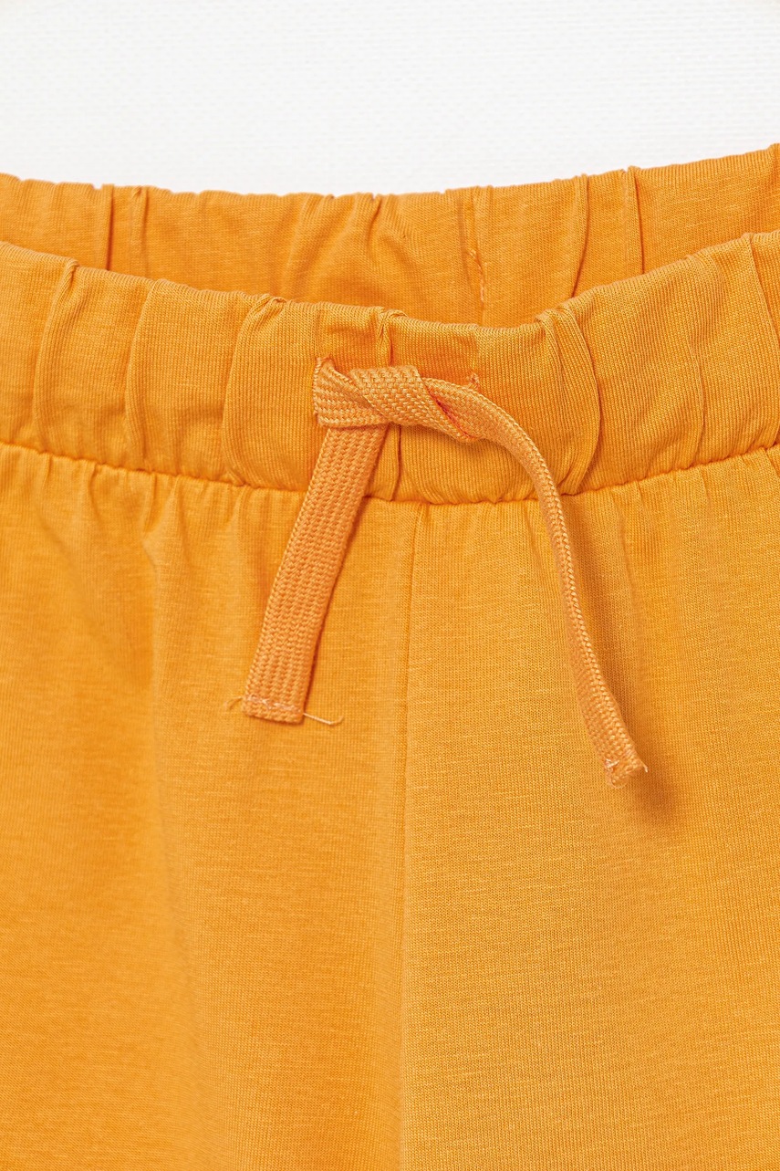 Детские хлопковые шорты United Colors of Benetton цвет оранжевый регулируемая талия 3BL0C903L