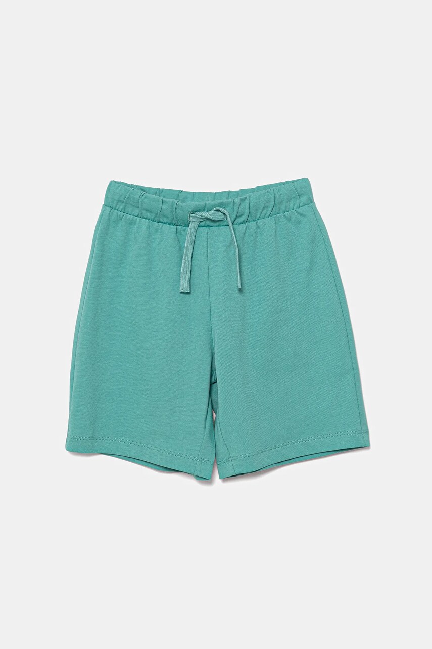United Colors of Benetton pantaloni scurti din bumbac pentru copii culoarea turcoaz, talie reglabila, 3BL0C903L