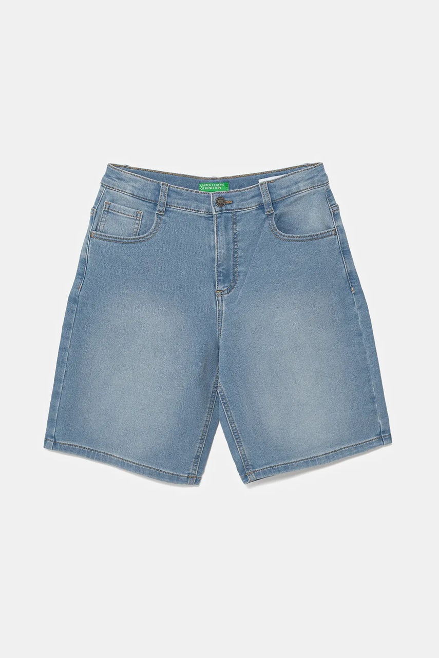 United Colors of Benetton pantaloni scurti din denim pentru copii talie reglabila, 44LGC9048