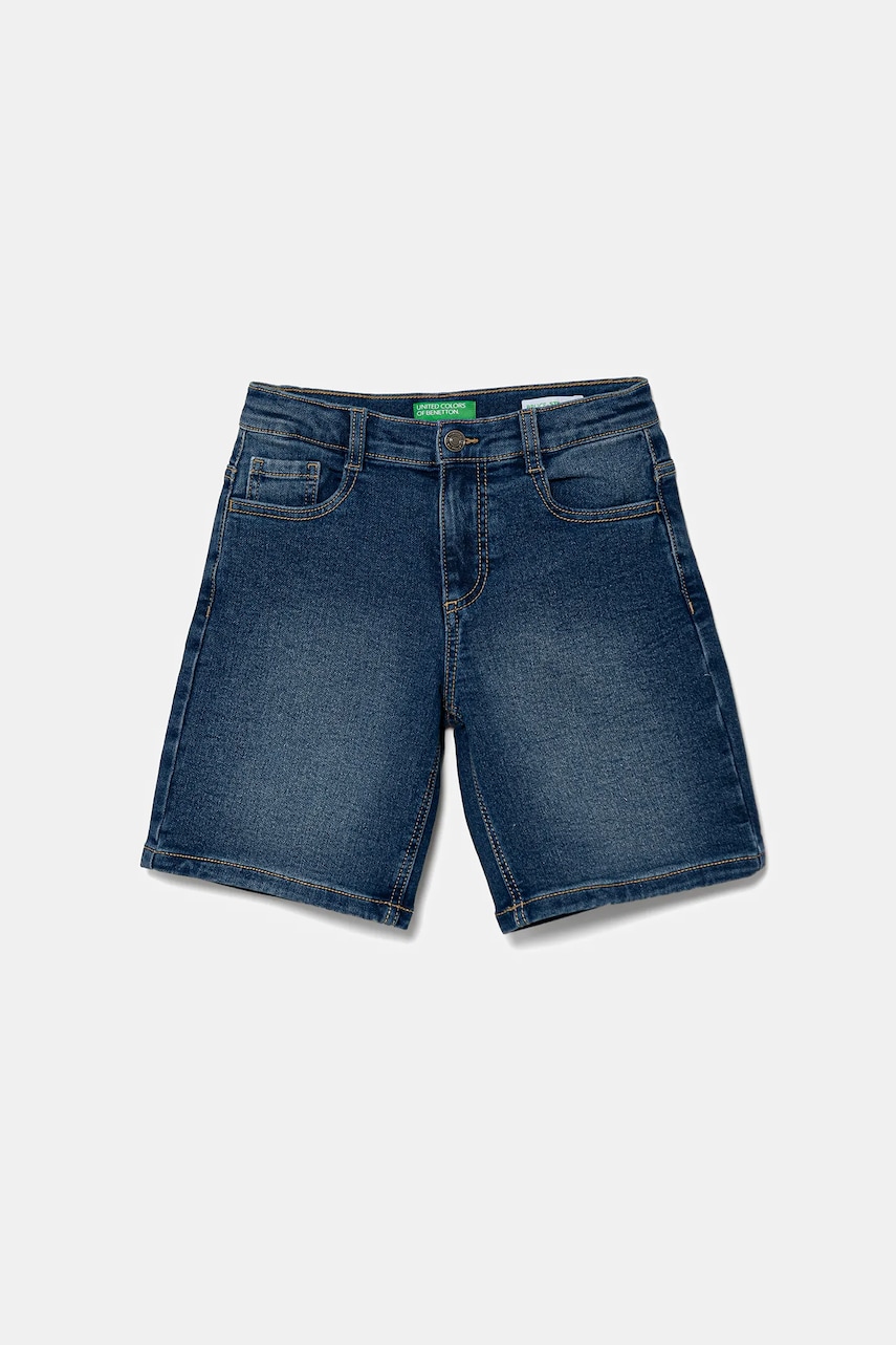 United Colors of Benetton pantaloni scurti din denim pentru copii talie reglabila, 44LGC9048