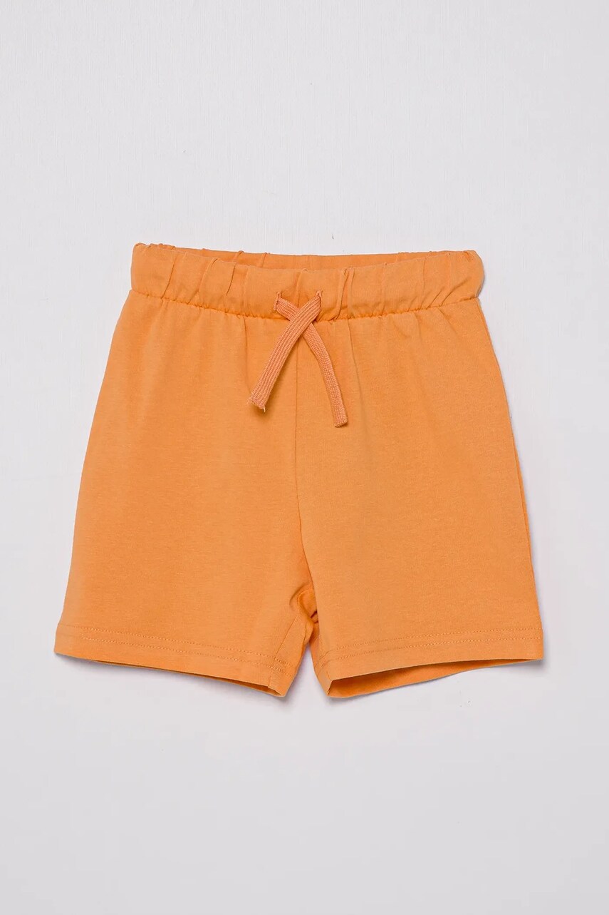 United Colors of Benetton pantaloni scurti din bumbac pentru copii culoarea portocaliu, talie reglabila, 3BL0G900Q