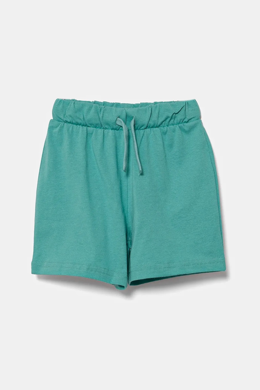 United Colors of Benetton pantaloni scurți din bumbac pentru copii culoarea turcoaz, talie reglabila, 3BL0G900Q