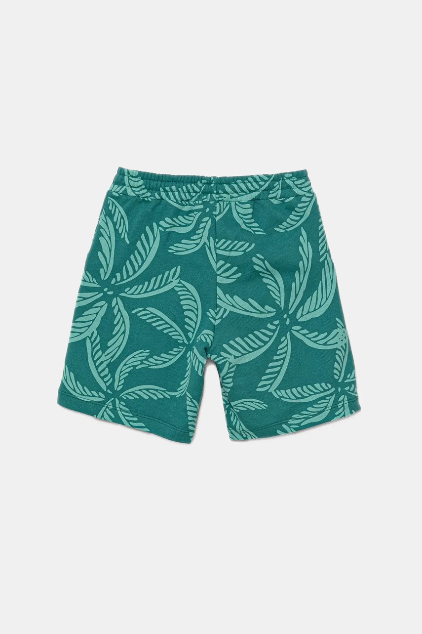 Детские хлопковые шорты United Colors of Benetton цвет бирюзовый регулируемая талия 32IEG901Y