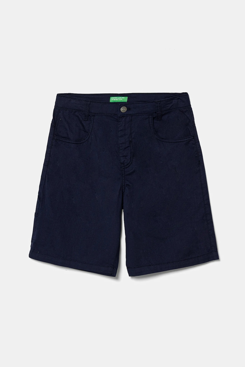 United Colors of Benetton pantaloni scurți din bumbac pentru copii culoarea bleumarin, 47RGC902U