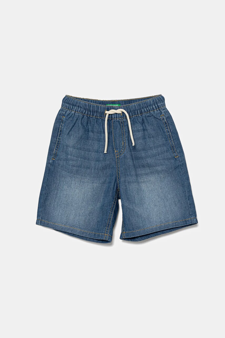 United Colors of Benetton pantaloni scurți din denim pentru copii talie reglabila, 4DHJG9034