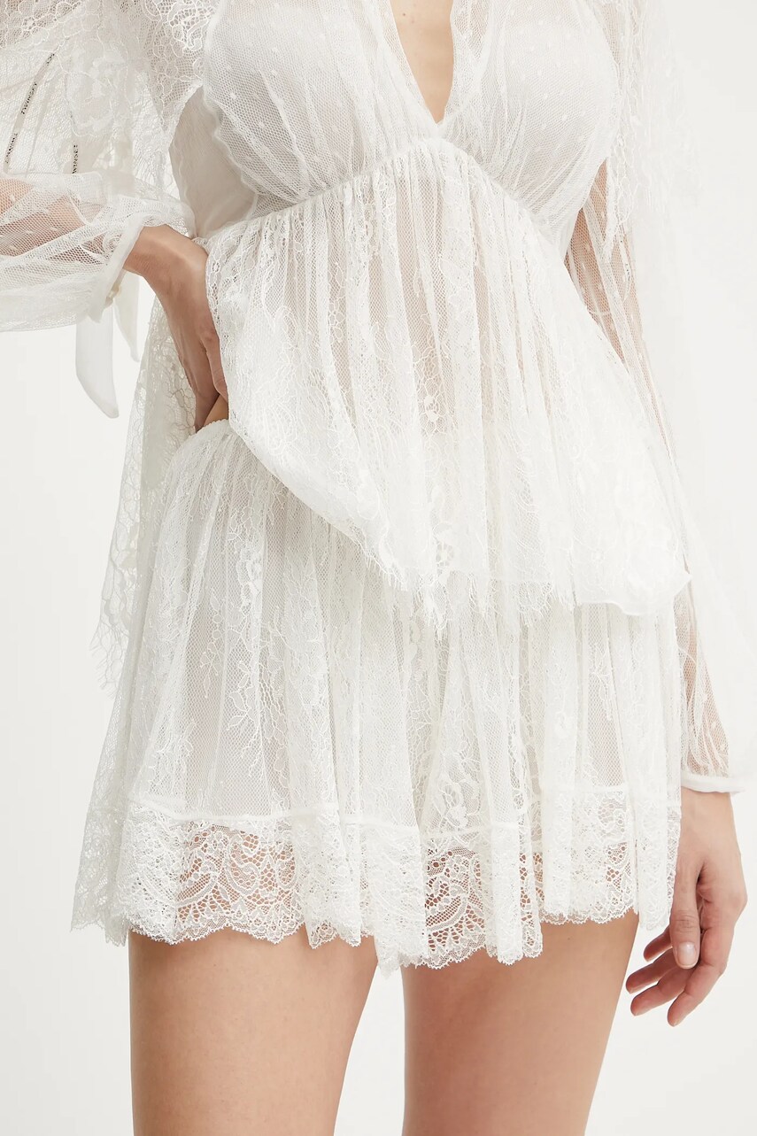 Levně Kraťasy Twinset dámské, béžová barva, high waist, 251TS2096