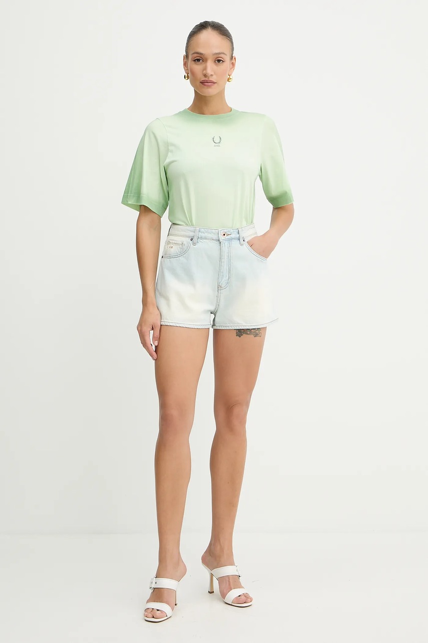 Джинсовые шорты Armani Exchange однотонные высокая посадка XW000135 AF12855