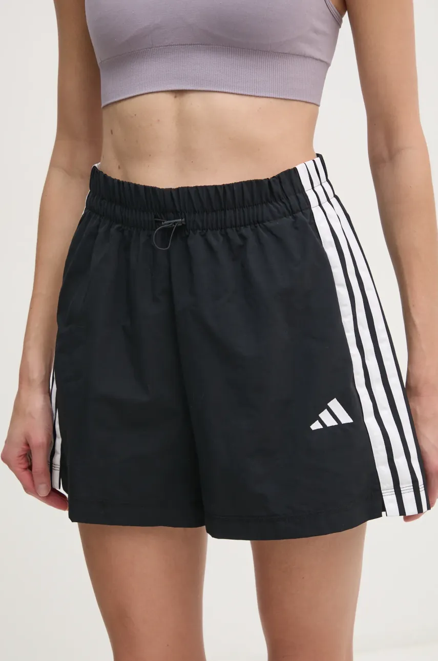 adidas pantaloni scurti Essentials femei, culoarea negru, modelator, high waist, JE1309