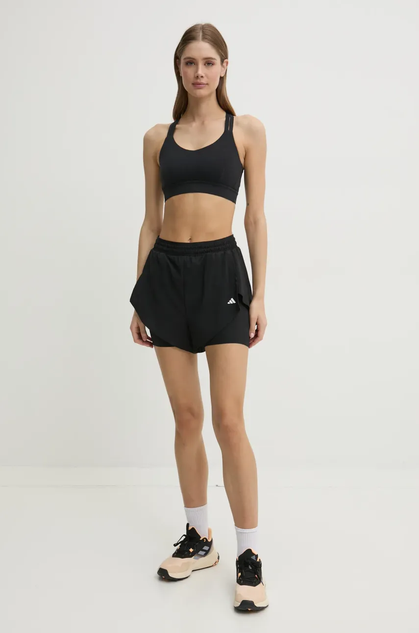 Тренировочные шорты adidas Performance Aeroready цвет чёрный однотонные высокая посадка IQ2655 Тренировочные шорты adidas Performance Aeroready цвет чёрный однотонные высокая посадка IQ2655