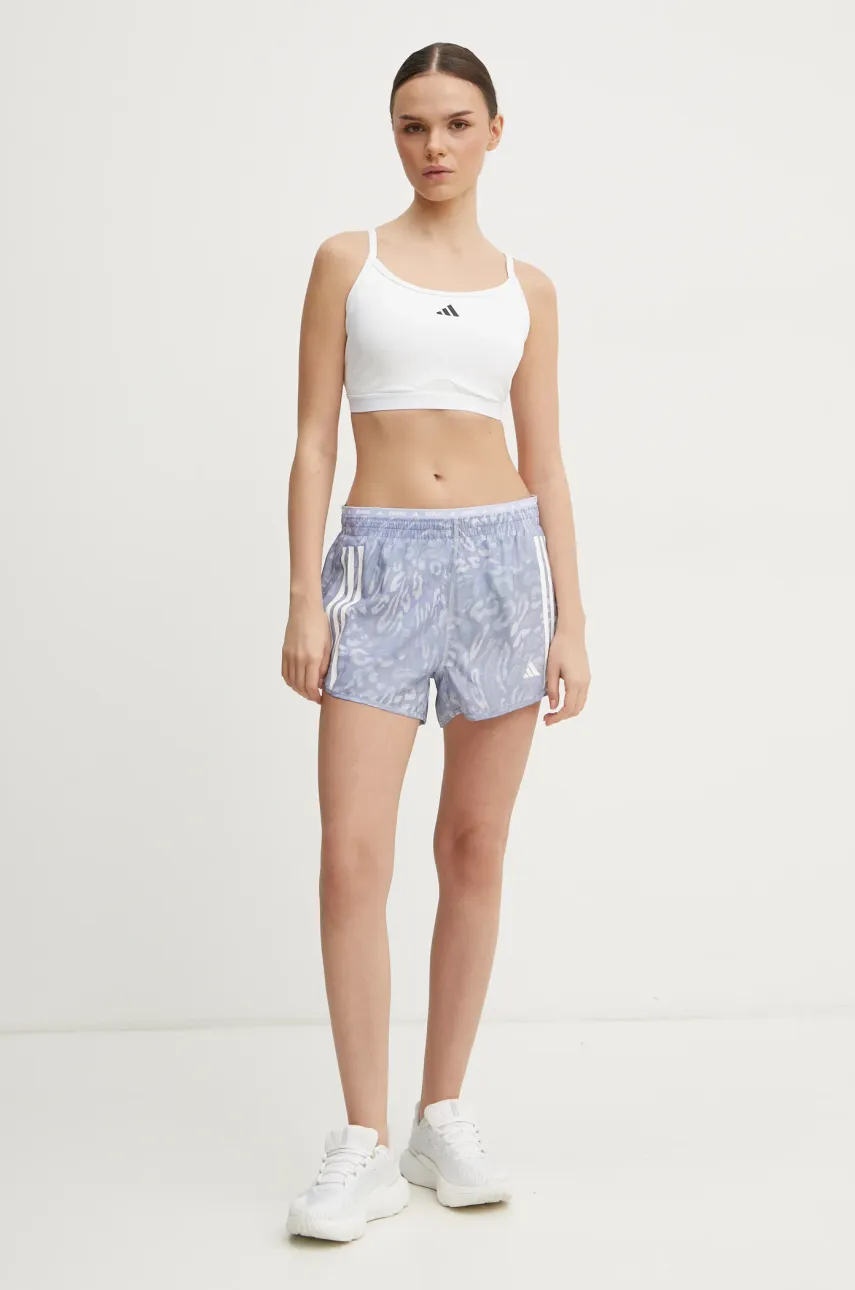 Шорты для бега adidas Performance Own The Run цвет фиолетовый с узором высокая посадка JD7759 Шорты для бега adidas Performance Own The Run цвет фиолетовый с узором высокая посадка JD7759