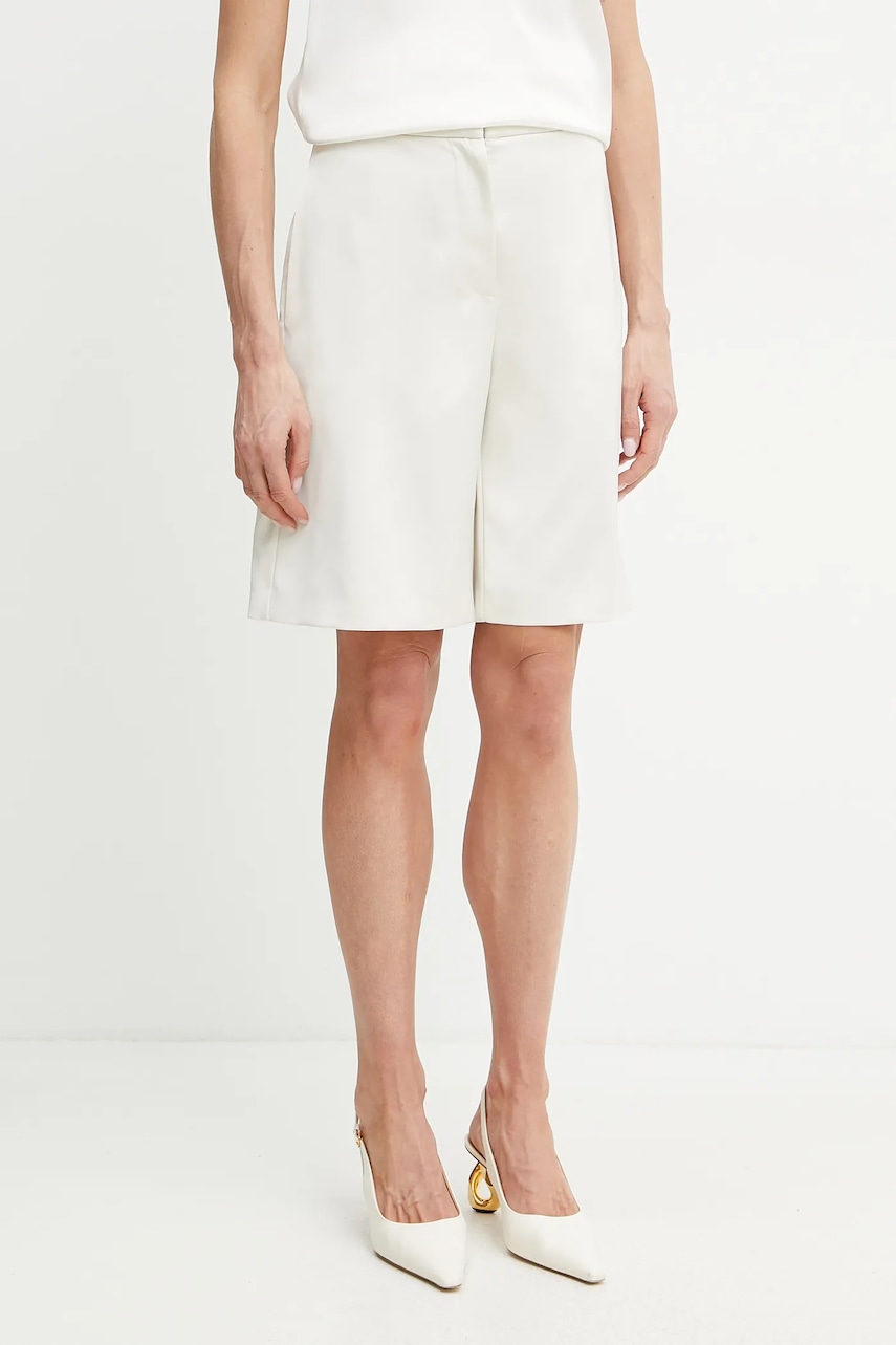 Kraťasy Patrizia Pepe dámské, béžová barva, hladké, high waist, 2P1663 A563