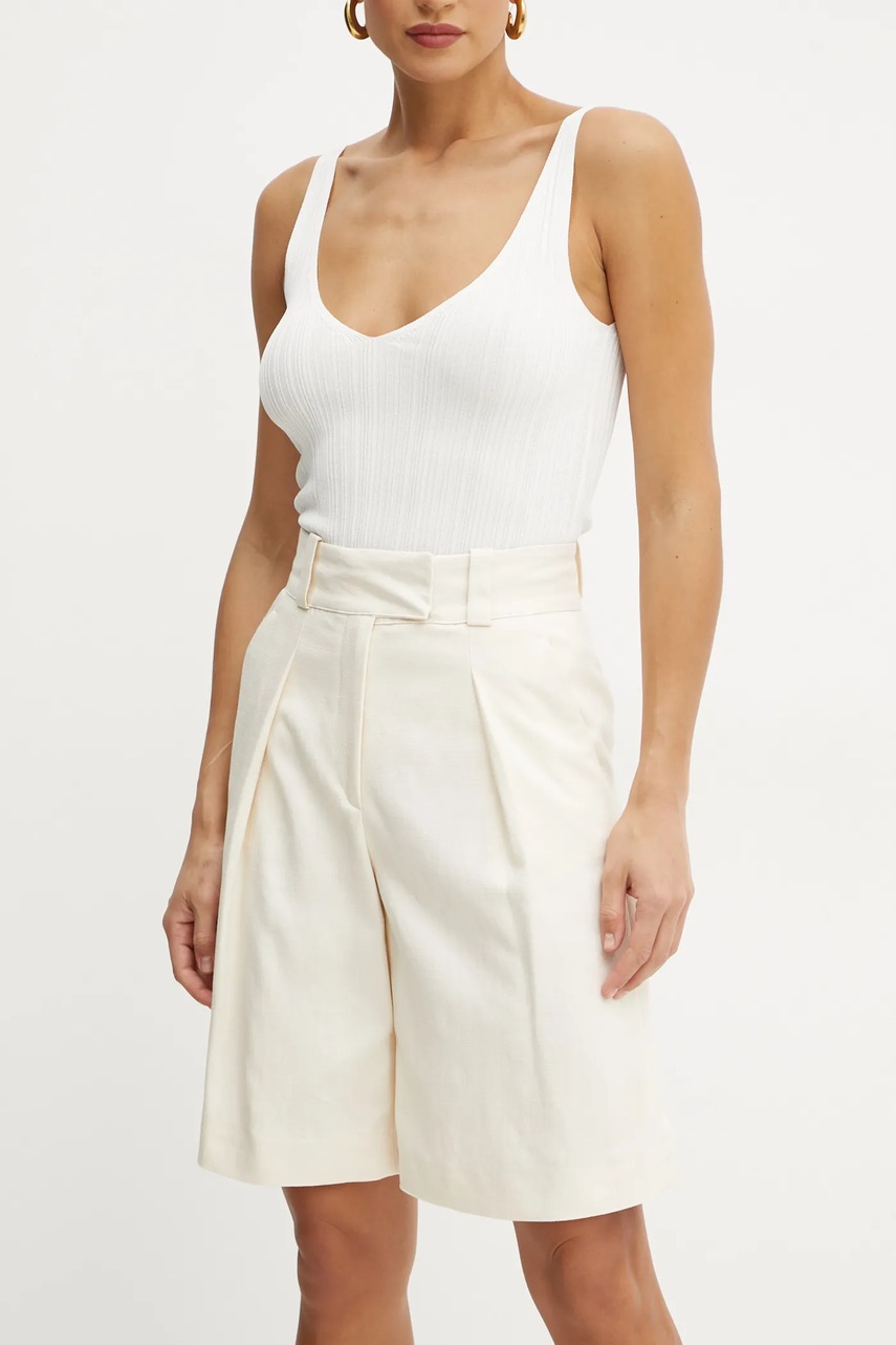 Σορτς Ivy Oak χρώμα: μπεζ, IO115171 φωτογραφία