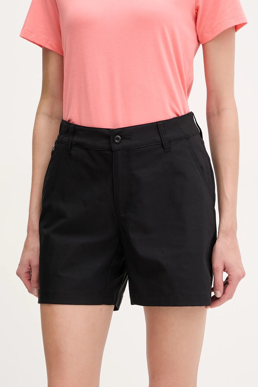 Levně Outdoorové šortky Columbia Leslie Falls černá barva, medium waist, 2126061