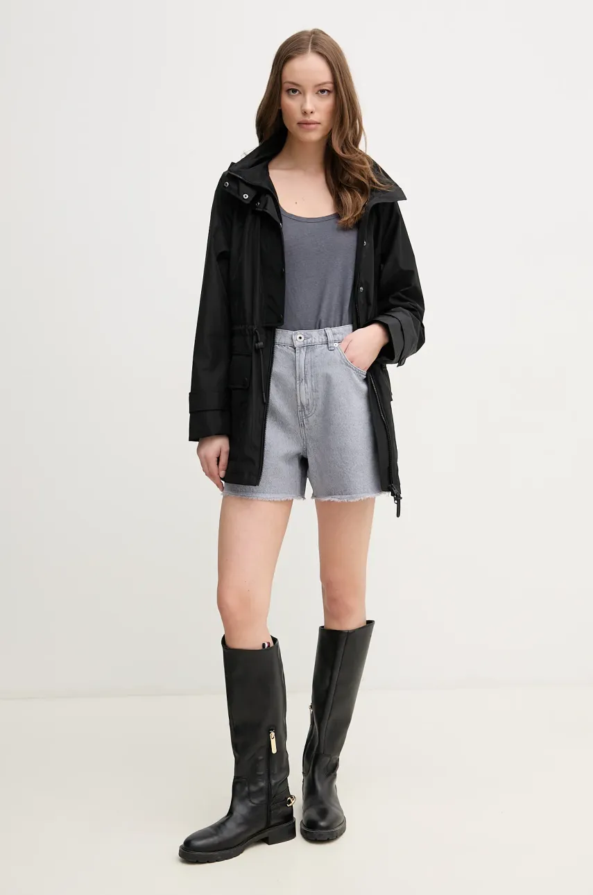 Джинсовые шорты Pepe Jeans A-LINE SHORT UHW RACHEL женские цвет серый однотонные высокая посадка PL801112UN7 Джинсовые шорты Pepe Jeans A-LINE SHORT UHW RACHEL женские цвет серый однотонные высокая посадка PL801112UN7