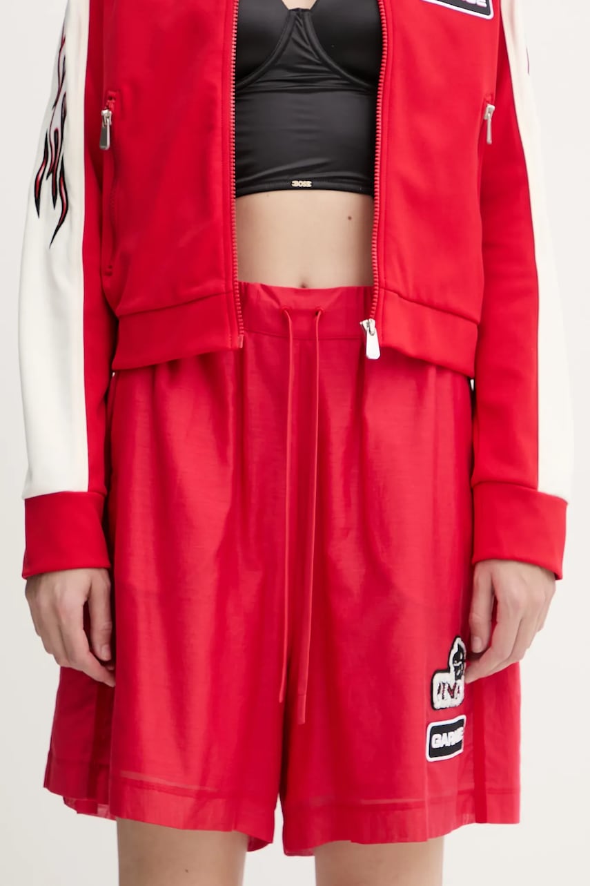Levně Kraťasy Pinko dámské, červená barva, high waist, 105243 A2M7