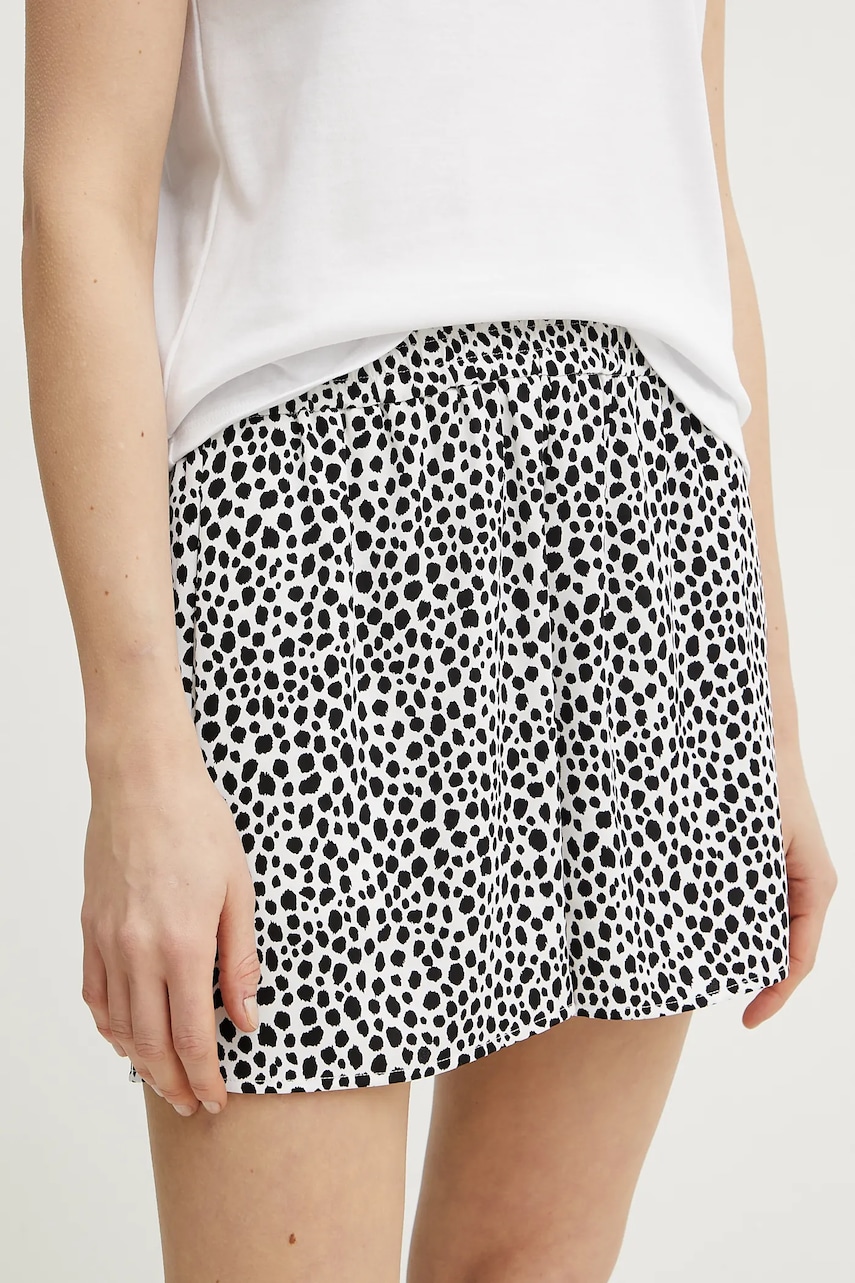 MICHAEL Michael Kors pantaloni scurti femei, culoarea alb, modelator, high waist, MR530MKGS6 MICHAEL Michael Kors pantaloni scurti femei, culoarea alb, modelator, high waist, MR530MKGS6