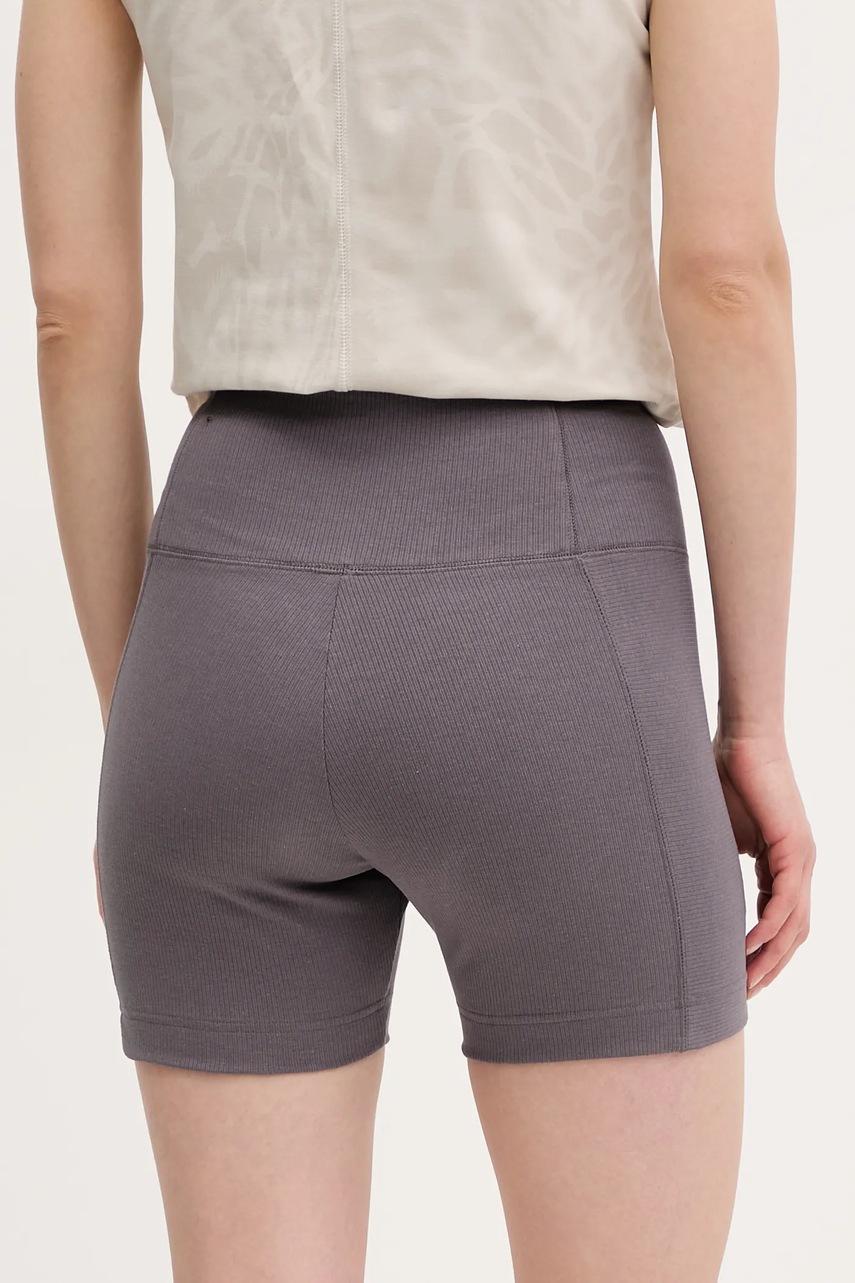 adidas rövidnadrág ALL SZN RIB női, lila, sima, magas derekú, JJ1233 termék 2. képe