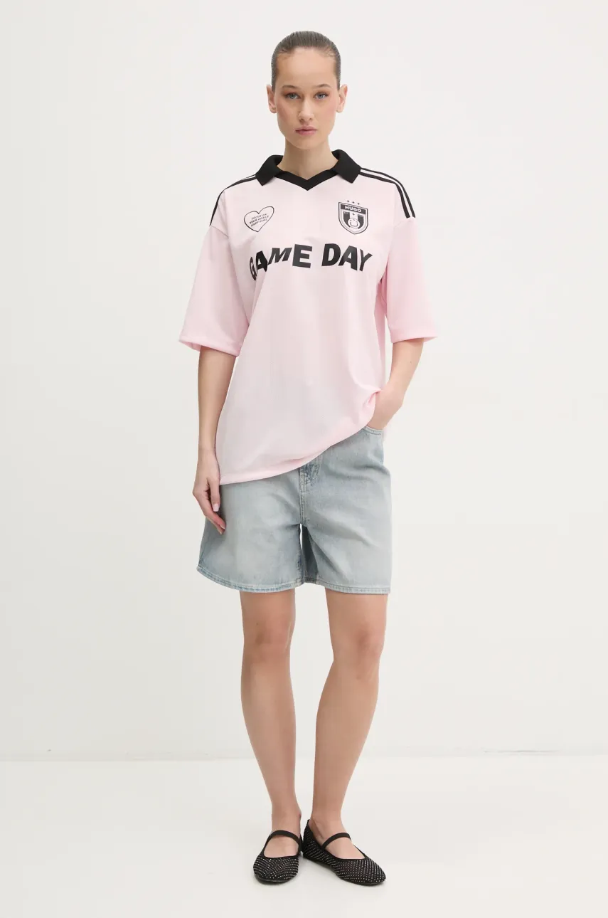 Джинсовые шорты HUGO женские однотонные высокая посадка 50538863 Джинсовые шорты HUGO женские однотонные высокая посадка 50538863